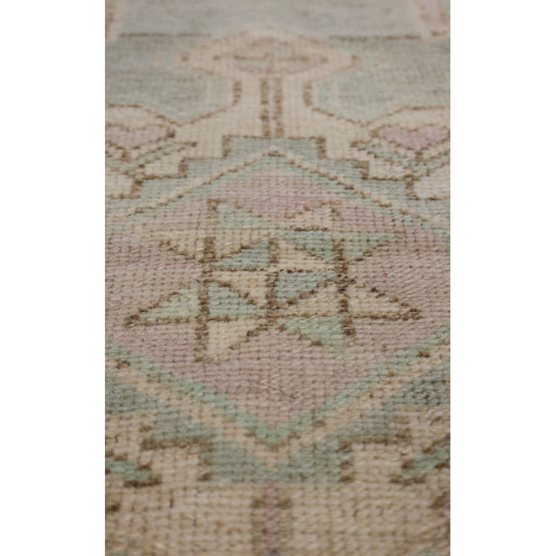 Vintage Turkish Konya Wool On Wool 2Ft8inx10ft10in Mauve