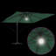 Roma Parasol with LED Strip Lights Aluminium and Polyester Garden Shade-515771278-515771277