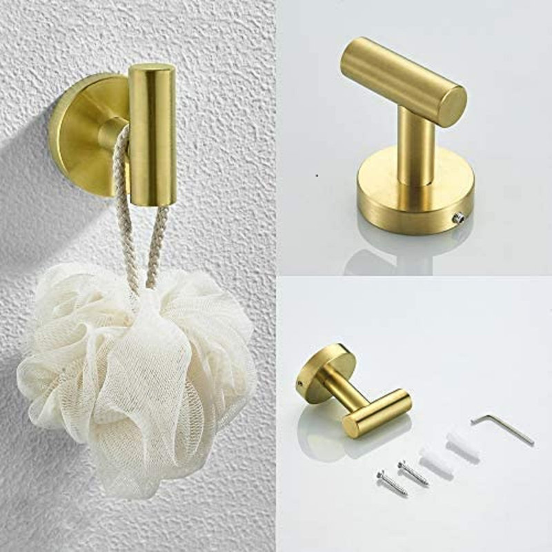 Ensemble d'accessoires de salle de bain 3 pièces, ensemble de quincaillerie de salle de bain en acier inoxydable, porte-papier hygiénique avec porte-peignoir