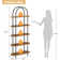 5 Tier Bookcase Arched Display Racks Tall Bookshelf Freestanding Open Storage Shelf