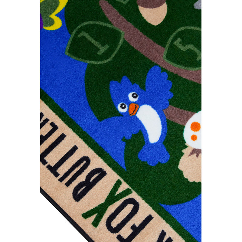 KidCarpet Forest Alphabet Learning Rug 7'6"x 12' Rectangle, Educational Kids Car Rug for Nursery, Classroom, Playroom, Bedroom, Daycare Floor