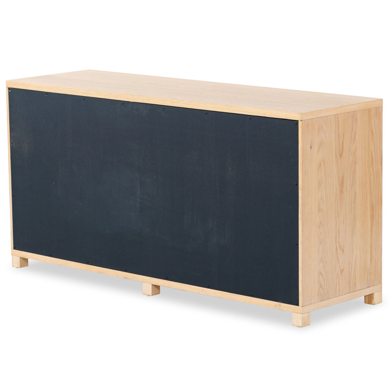 Tobiette 6 Drawer Wood Dresser, Oak