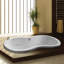Eternity DoloMatte 72" x 48" Soaking Solid Surface Bathtub-1789398913