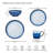 Denby Blue Haze 12 Pc Set