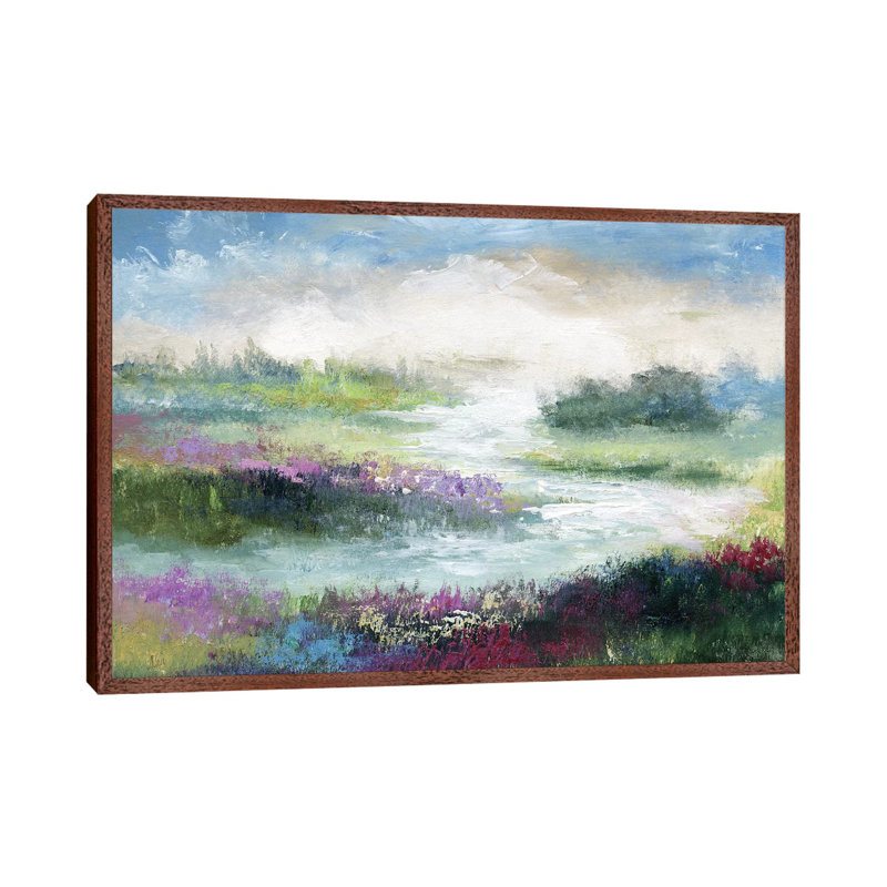 Pastoral Meadow by Nan - Painting on Canvas, Classic Brown Wood Framed Canvas, 152.5 cm H x 101.5 cm W
