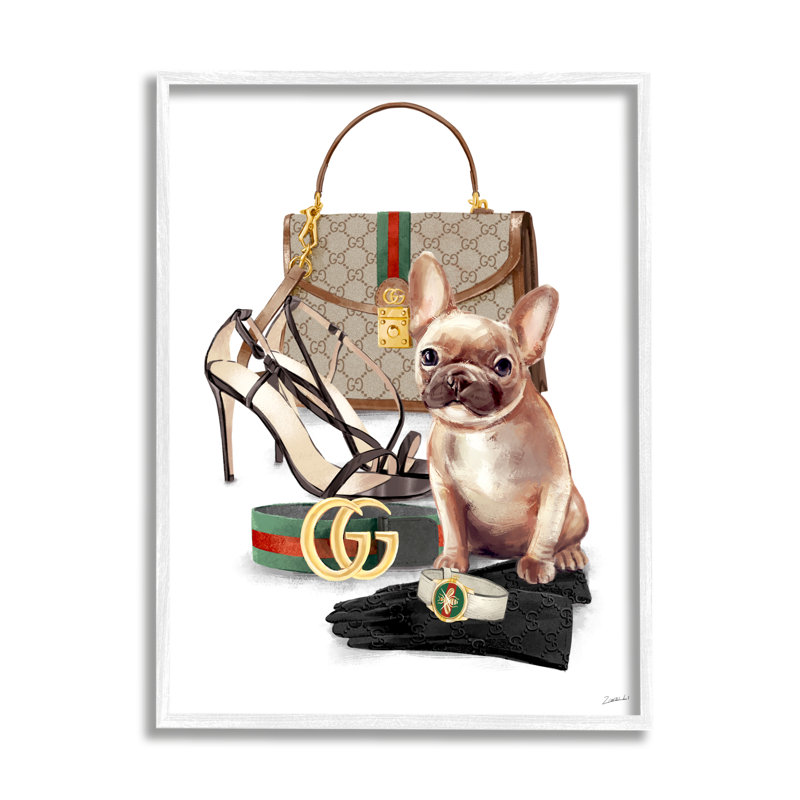 Accessoires de chaussures stylées pour chien, L 11 po x H 11 po, Giclée encadrée blanc bord de mer