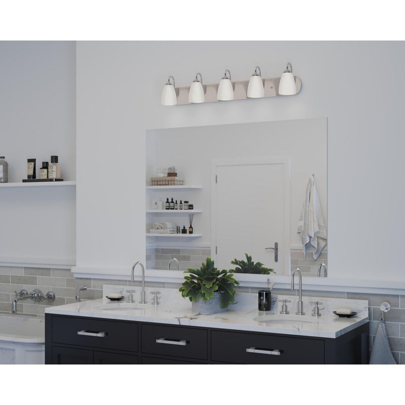 Carilynn 5 - Light Dimmable Vanity Light, Brushed Nickel