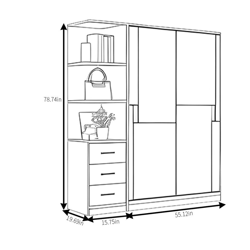 Tifany, 79" H x 71" W x 20" D