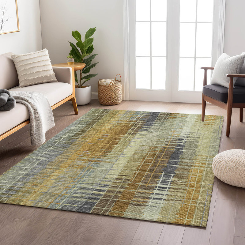 Machine Washable Indoor/Outdoor Millner ACN2261 Stripes Rug, Rectangle 5' x 7'6"