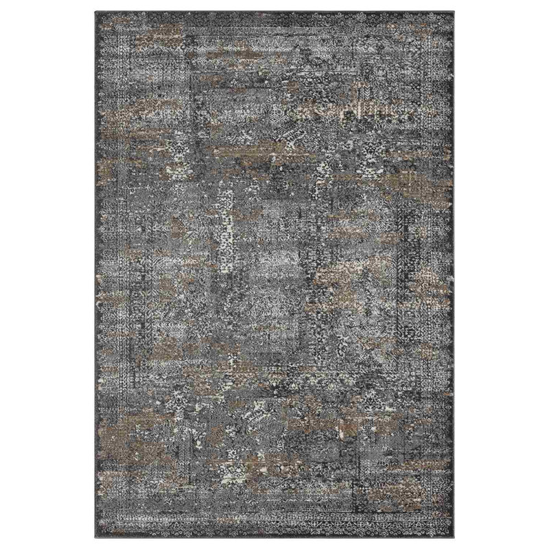 Goudy RUG DESIGN 9906 - 10X13 (9'2"X12'5"), Grey, Rectangle 5'3" x 7'7"