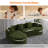 Boneless 2-piece L-shaped Sectional Sofa With Curved Design And Left-facing Chaise-791676481
