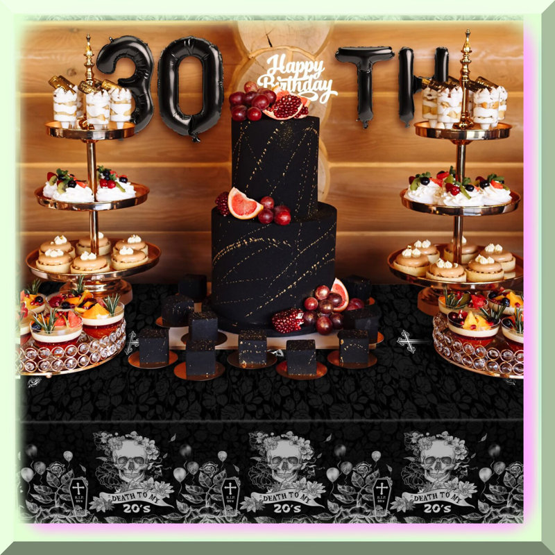 Rose Gold Celebration Card Chest 8" Black Pink