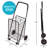 Portable Folding Shopping Cart With Wheels, Lightweight And Durable Metal Utility Trolley For Groceries, Laundry, And Home Use, Black, Compact Foldable Design