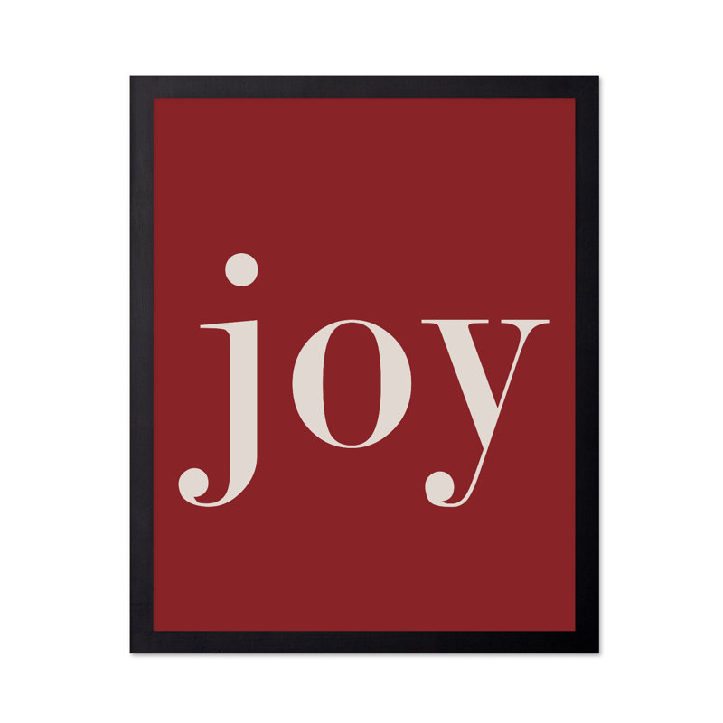 Joy, Black Framed, Poster, 11"H x 14"W