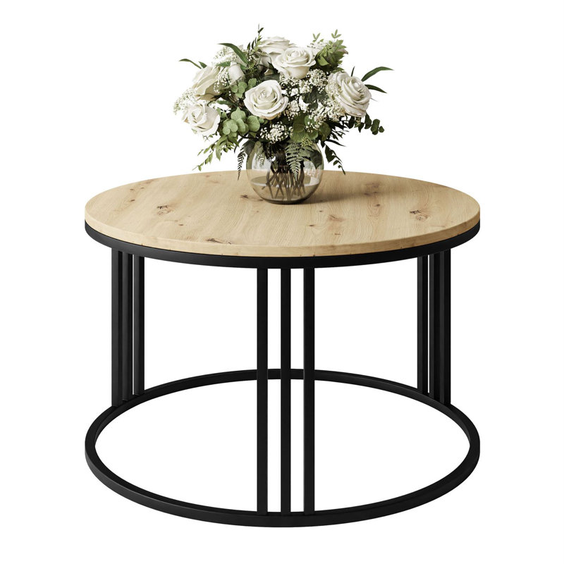Atnip coffee table, Black, Artisan Oak