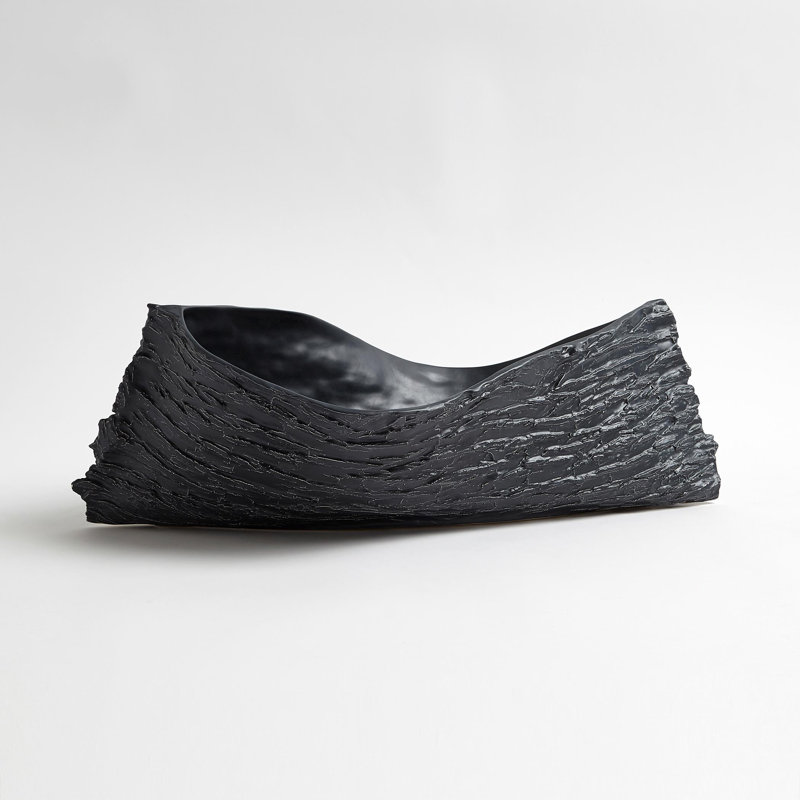 Twisty Japanese Cherry Bowl-Matte Black, Matte Black
