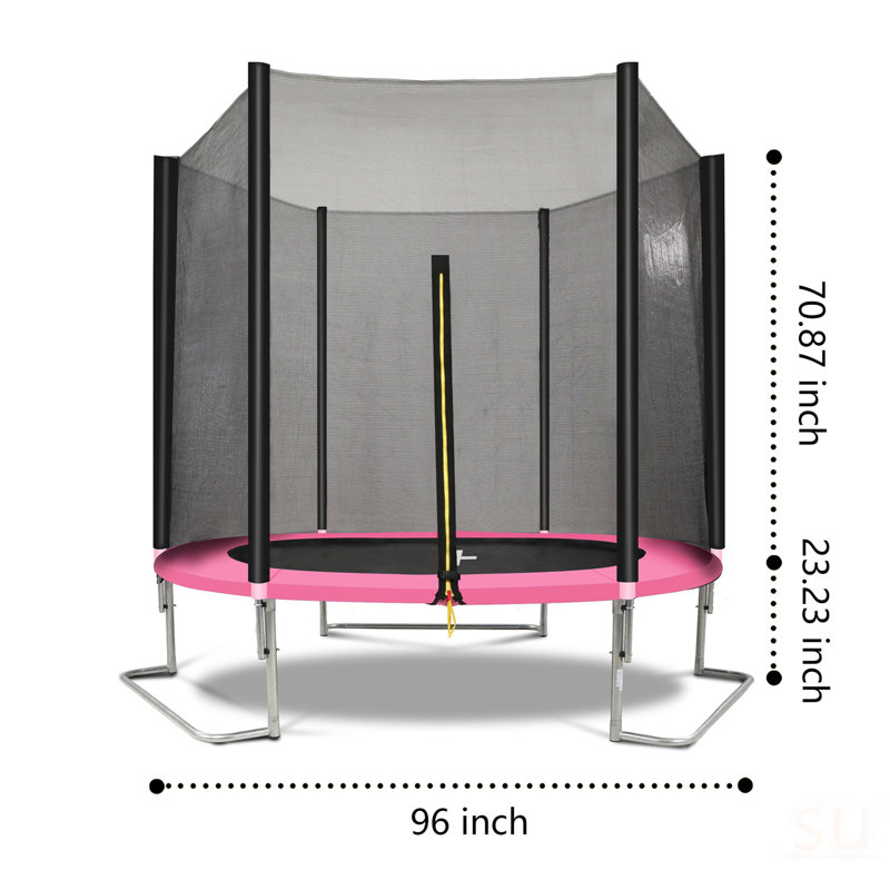 8FT Trampoline Outer Net-Pink And Black