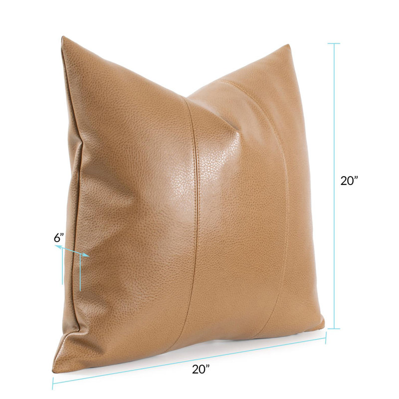 Decorative Reversible Throw Pillow, 20" x 20", Bronze