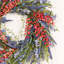 Couronne de fleurs artificielle 22 po avec fleurs et feuilles-2034570854