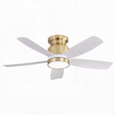 Ventilateur de plafond encastré de 42 pouces avec lumière DEL, télécommande et 5 pales en ABS