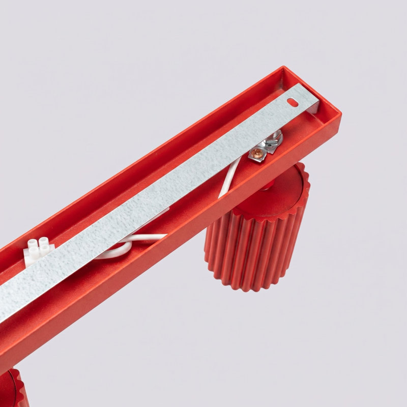 Karbon Aluminium Flush Mount, Red