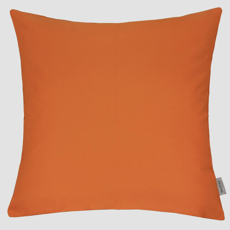 Rosemary Outdoor Throw Pillow, Orange, 18" x 18"