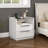Modern High Gloss Nightstand With Charging Station-1330339469