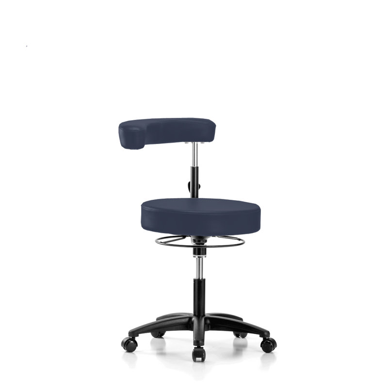 Tabouret à hauteur réglable Nama, H 39 po x l 24 po x P 24 po, Vinyl bleu impérial