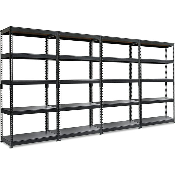 Vannie 5 Tier Steel Shelf Rack Shelf Units, Heavy Duty Metal Shelving Storage Rack Shelves