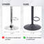 Tabourets de bar réglables, de 2, moderne Mid-Century, cuir de polyuréthane bleu, industriel, support arrière pivotant, comptoir de cuisine, base de 17,3 pouces, supports de 350 lb, salle à manger polyvalente, lb