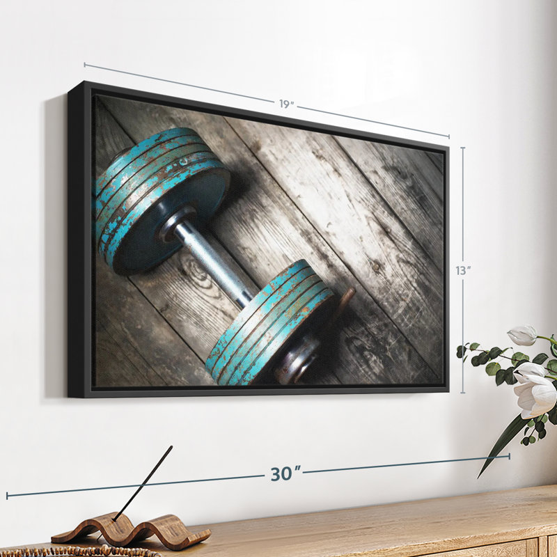 «Dumbbell Wall Art», H 13 po x l 19 po