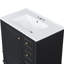 Meuble-lavabo 30 po avec lavabo, une porte avec tablette et trois tiroirs, porte à fermeture douce, noir