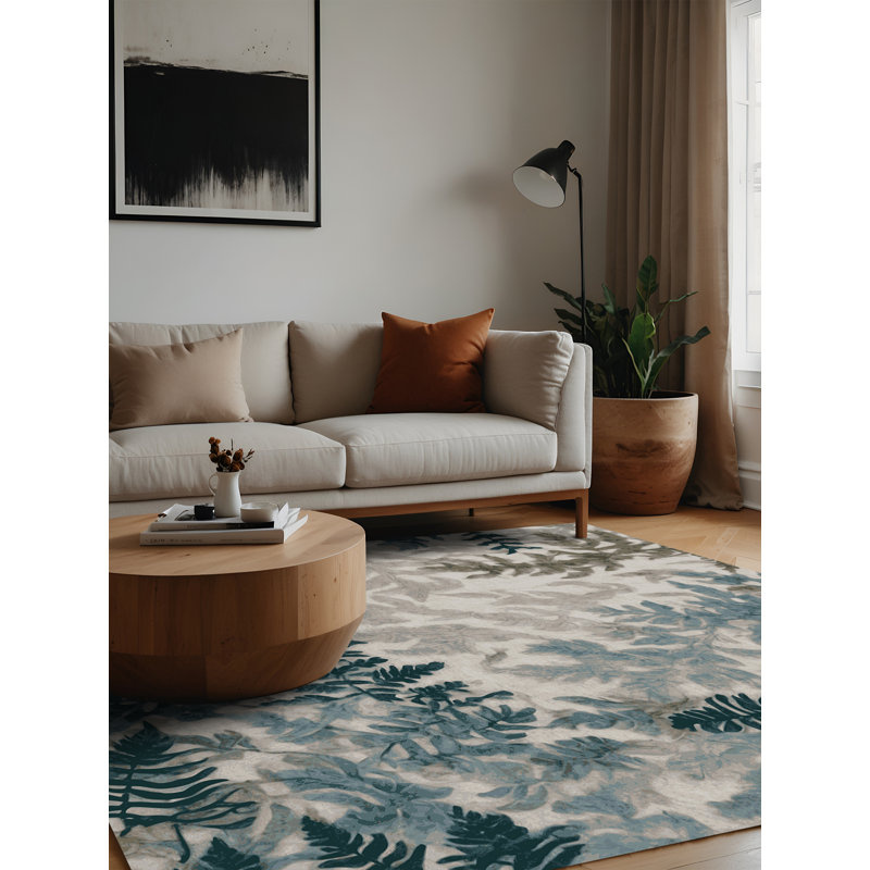 Tapis gris lavable à la machine, Carré 6 pi