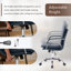 Chaise de travail en cuir Dareece avec accoudoirs rembourrés-1690196033