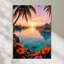 Art mural en verre trempé Maldives-448474606