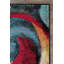 Tapis abstrait rouge et bleu Weisman-25723760