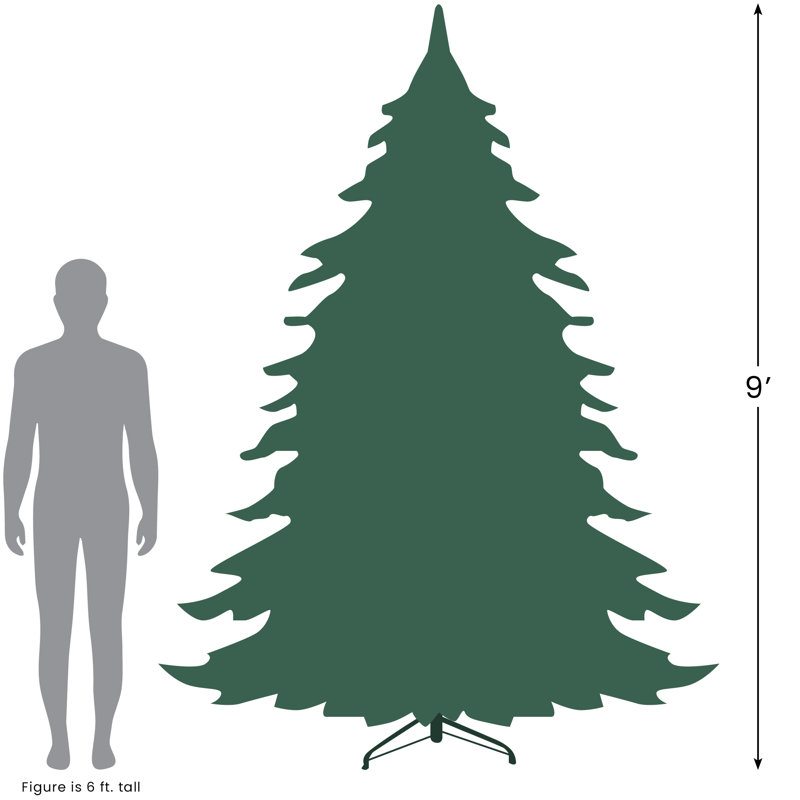 Arbre de Noël artificiel pin 9 pi avec lumières claires