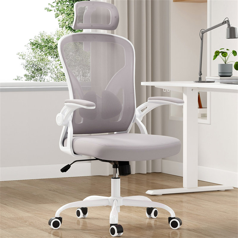 Ergonomic Office Chair, Home Office Desk Chair With Headrest, High Back Computer Chair With Armrests And Adjustable Lumbar Support For Home Office Study Room