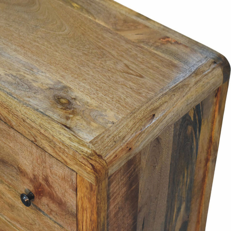 Solid Wood Oakish Three Drawer Chest