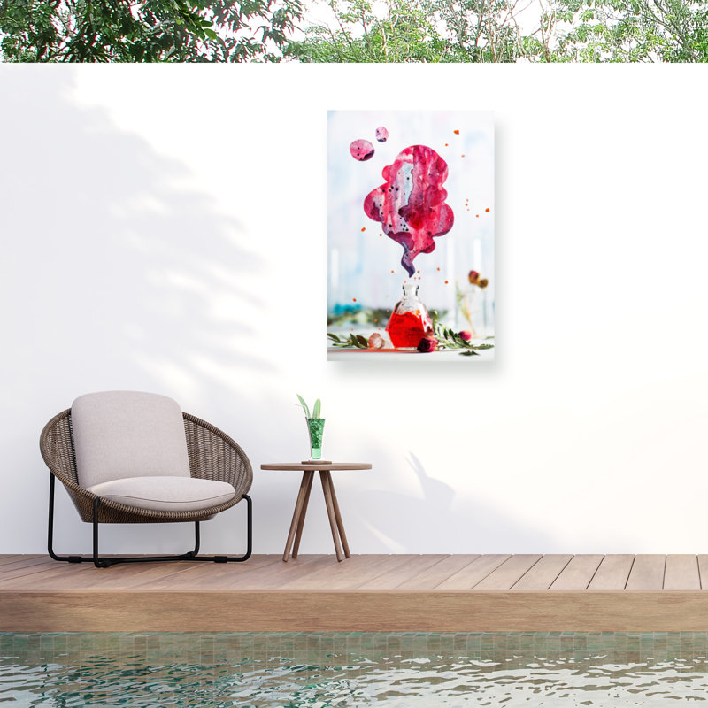 Toile d'extérieur rouge Dina Belenko, H 12 po x l 19 po