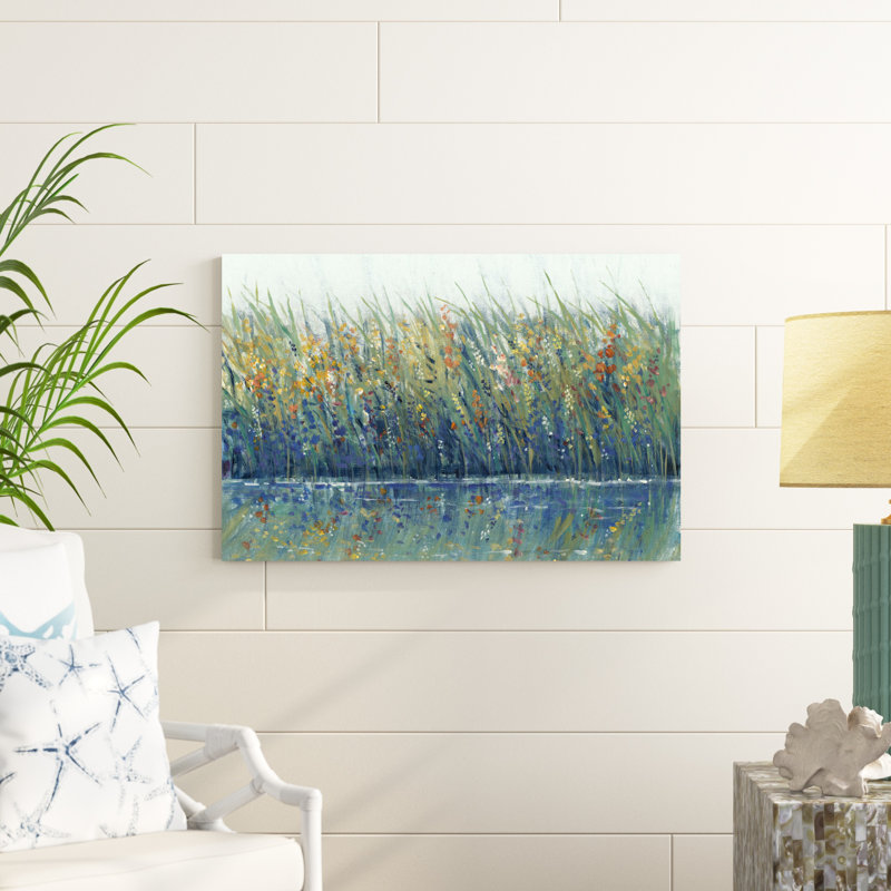 «Wildflower Reflection I» par Timothy O Toole, reproduction d'art sur toile, H 24 po x l 36 po, Toile tendue, Sans cadre