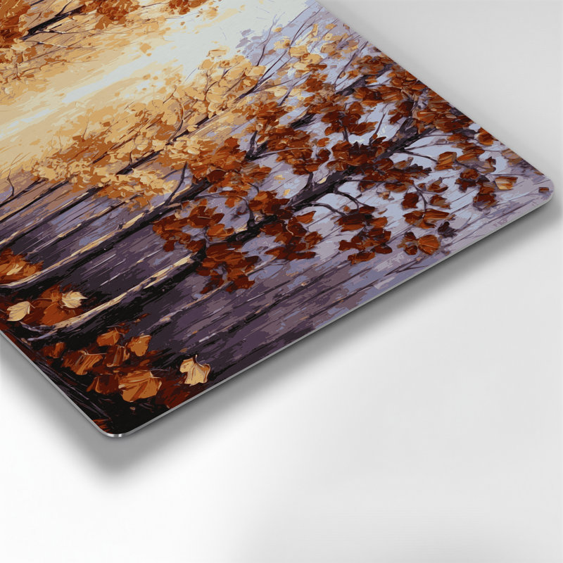 «Thanksgiving Golden Hour», photographie d'automne en métal brun, 20" H x 30" W x 0.05" D