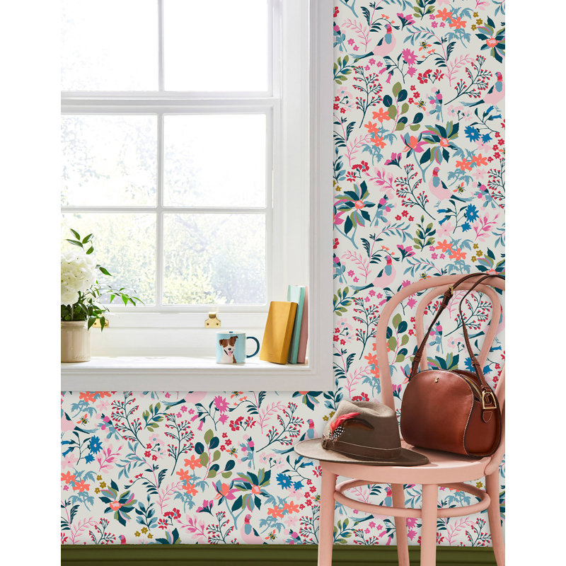 Joules Fields Edge Floral Wallpaper, Gold