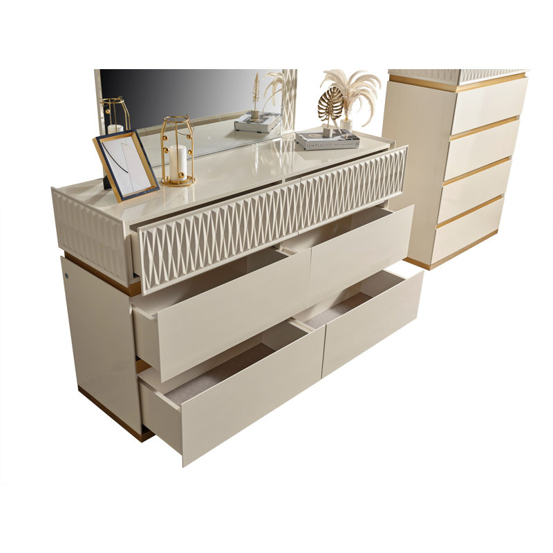 Ensemble de chambre en bois Delfano