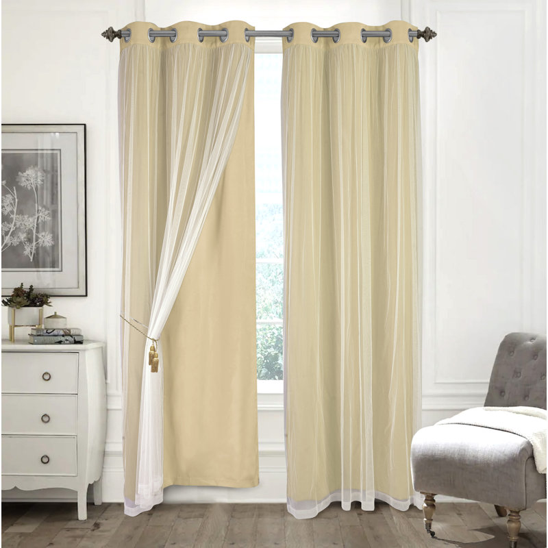 Paire de rideaux obscurcissant Hendrix, Taupe, L 38 po x L 63 po