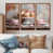 Toile avec cadre flottant brun