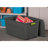 Sterilite 45 Gallon Wheeled Portable Latching Storage Tote Box, Grey (12 Pack)-62067705