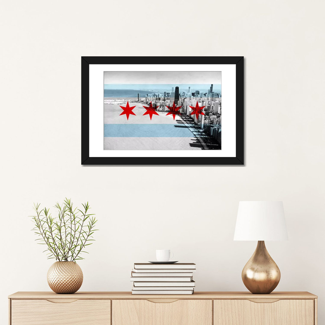 Chicago " Chicago City Flag (Downtown Skyline) " by ICanvas Winston Porter Mat 