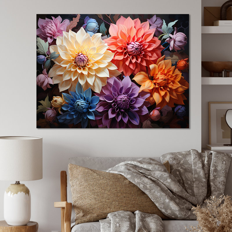 Dahlia Dreams II sur impression sur toile, H 24 po x l 32 po x P 1 po, Toile tendue