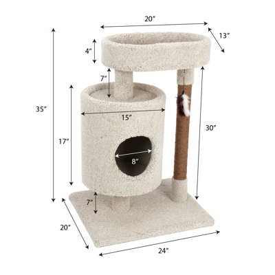 35'' H Kitty-Quick Cat Tree